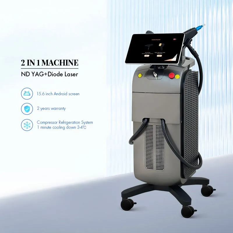 Nd YAG+Diod Laser 2 dalam 1 Mesin